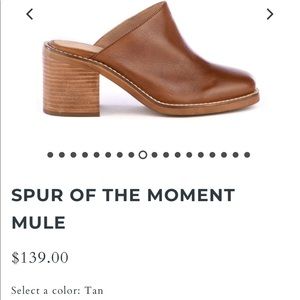 Seychelles tan Spur of the Moment mules with heel. Never worn. Size 9.